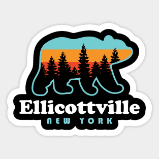 Ellicottville New York Bear Ski Sticker